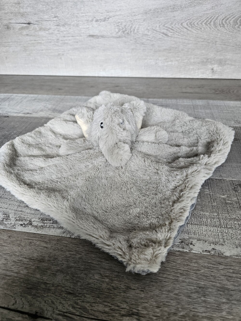Best Made Toys Gray Elephant Baby Security Blanket Lovey Ribbed Corduroy 11”